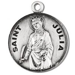 Saint Julia Sterling Silver Medal