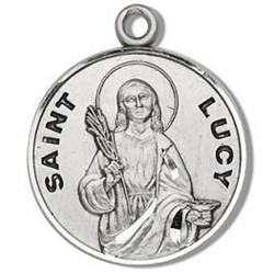 Saint Lucy Sterling Silver Medal