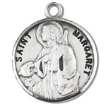 Saint Margaret Sterling Silver Medals