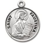 Saint Maria Faustina Sterling Silver Medal