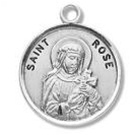 Saint Rose Sterling Silver Medal