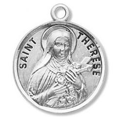 Saint Therese the Little Flower Sterling Silver Medal