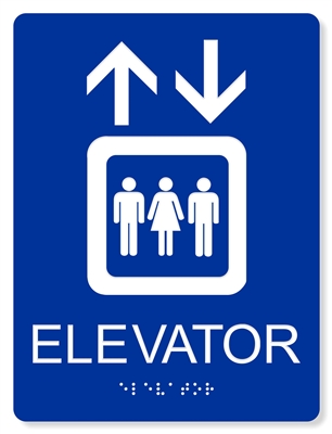 ADA Elevator Sign - 6X8"