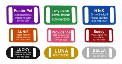 Slide-On Collar Pet ID Tag