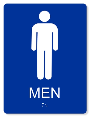 ADA Men's Restroom Sign - 6X8"