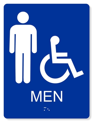 ADA Accesible Men's Restroom Sign - 6X8"