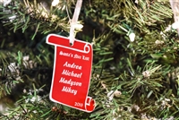 Personalized Santa's List Ornament