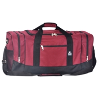 #025-BURGUNDY Wholesale 25-inch Duffel Bag - Case of 20 Duffel Bags