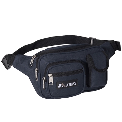 #044MDH-NAVY Wholesale Multiple Pocket Waist Pack - Case of 50 Waist Packs