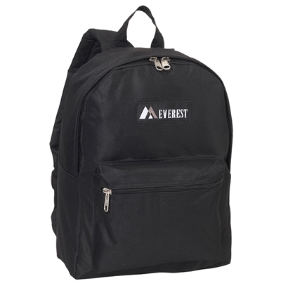 #1045K-BLACK Wholesale Basic Backpack - Case of 30 Backpacks