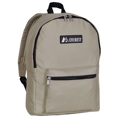 #1045K-KHAKI Wholesale Basic Backpack - Case of 30 Backpacks