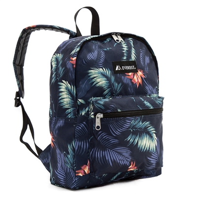 #1045KP-DARK TROPIC Wholesale Basic Pattern Backpack - Case of 30 Backpacks