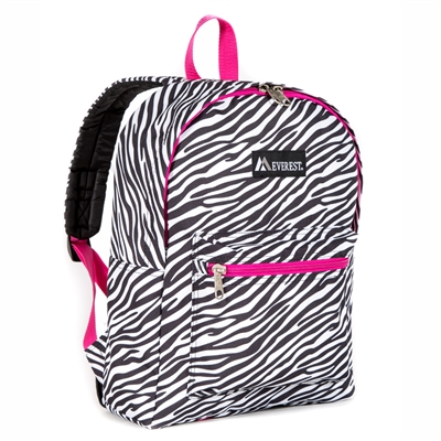 #1045KP-ZEBRA Wholesale Basic Pattern Backpack - Case of 30 Backpacks