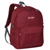 #2045CR-BURGUNDY Wholesale Classic Backpack - Case of 30 Backpacks