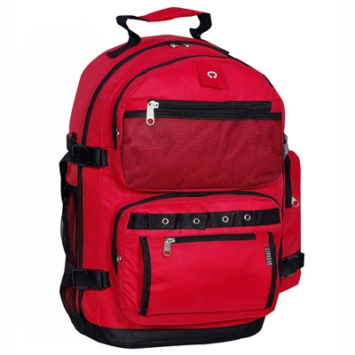 #3045R-RED Wholesale Oversized Deluxe Backpack - Case of 20 Backpacks