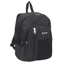 #5045SC-BLACK Wholesale Backpack with Front Mesh Pocket - Case of 30 Backpacks