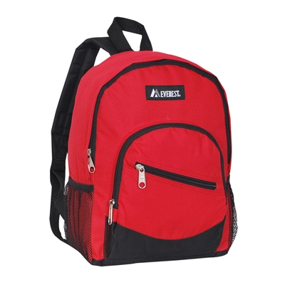 #6045S-RED Wholesale Mini Kids Slant Backpack - Case of 30 Backpacks