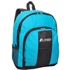 #BP2072-TURQUOISE Wholesale Backpack with Front & Side Pockets - Case of 30 Backpacks