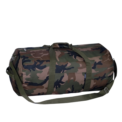 #C23P-CAMO Wholesale 23-inch Camo Round Duffel Bag - Case of 40 Duffel Bags