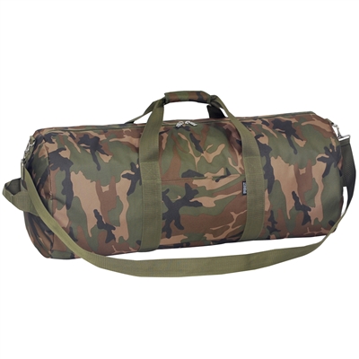 #C30P-CAMO Wholesale 30-inch Camo Round Duffel Bag - Case of 20 Duffel Bags