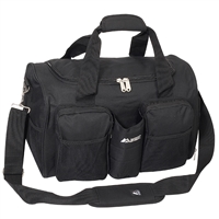 #S223-BLACK Wholesale 18-inch Gym Bag with Wet Pocket - Case of 20 Gym Bags