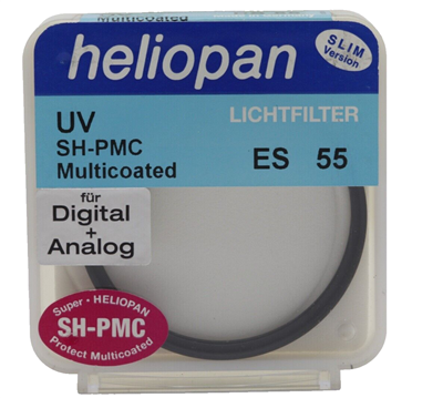 New Heliopan 55mm UV SH-PMC Multicoated Filter with Case #1101