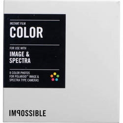 Impossible Color Instant Film for Polaroid Image/Spectra Cameras (White Frame, 8 Exposures)