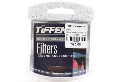 New Old Stock Tiffen 62mm Warm Soft/FX3 Filter with Case #37896