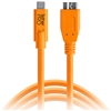 Tether Tools TetherPro USB Type-C Male to Micro-USB 3.0 Type-B Male Cable (15', Orange)