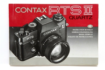 Very Clean Contax RTS II Quartz Instruction Booklet #P4815