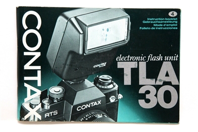 Excellent Contax TLA 30 Electronic Flash Unit Instruction Booklet #P4816