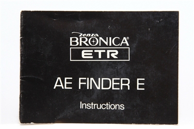 Excellent Zenza Bronica ETR AE Finder E Instructions #P4823-