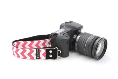 Chevron Pink 1.5" DSLR Camera Strap 19948