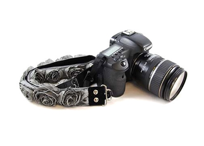 Organza Grey 1.5" Camera Strap 19904