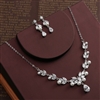Floral Design Zircon Jewelry Sets Marquise Cut Cubic Zirconia Necklace Earrings Bijoux
