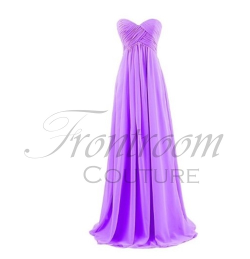 VIOLET | Sweetheart Cross Bust Ruching Chiffon