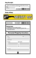 Alert Personal Property Security Bags