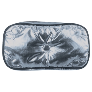 Iscream Chrome Tufted Small Cosmetic Bag