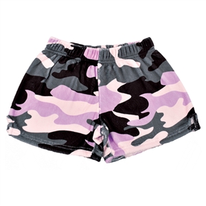 Iscream Purple Camo Plush Shorts