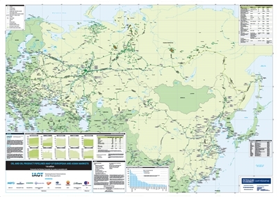 Oil and Oil Product Pipelines Map of European and Asian Markets, 1st edition