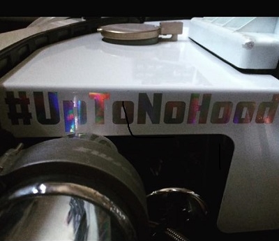 #UpToNoHood Hashtag Vinyl Sticker