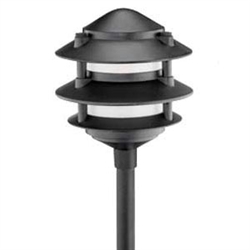 8301-9200-01 | Malibu Three Tier Pagoda Light - 11 watt Black | USALight.com