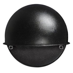 8301-9400-01 | Malibu Round Half Covered Step Light - Black | USALight.com