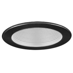 B401W-BK | 4" Stepped Baffle Trim - Regressed | USALight.com