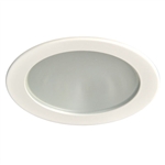 B437WH | 4" Smooth Frost Shower Trim - White | USALight.com