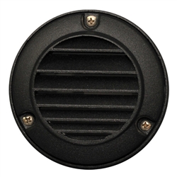 US-120BK | Maui Round Louvered Step Light - Black | USALight.com