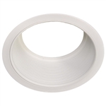 US-603W | 6" Stepped Baffle Trim - PAR38/R40 White | USALight.com