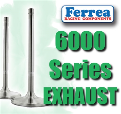 F6245 1.625" X 4.970" Exhaust Ferrea 6000 Series Competition Valves Fits: SB Chrysler 3/8"