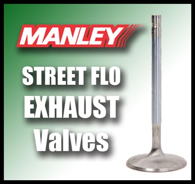 10723-8  1.465" X 5.080" Exhaust Manley Street Flo Valves Fits: SB Ford Windsor 11/32"