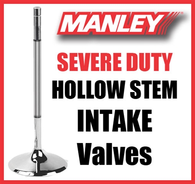 12850H-1  2.250" X 5.344" Intake Manley Severe Duty Valves Fits: BB Chevy 5/16"